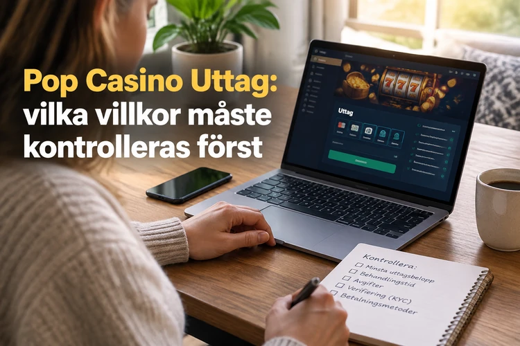 Pop Casino Uttag: vilka villkor måste kontrolleras först