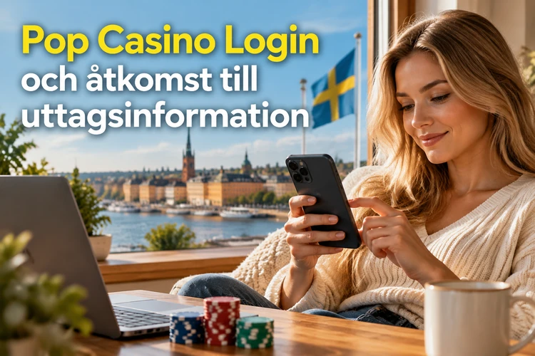 Pop Casino Login och åtkomst till uttagsinformation