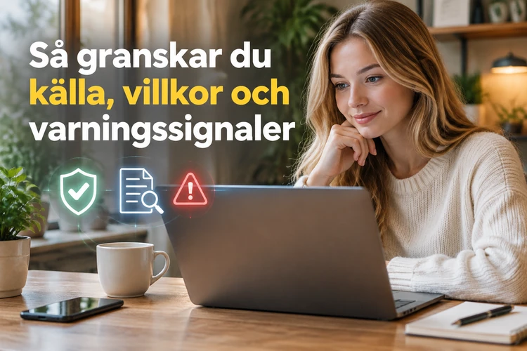 Så granskar du källa, villkor och varningssignaler